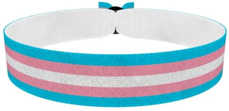 Transgender - Flagge Stoffarmband - Satin Armband - LGBTQ Stoffarmänder - Pride Armband - Unisex Modeaccessoire - Handgemachtes Armband - Unterstützung für Trans-Rechte - Geschenk für LGBTQ