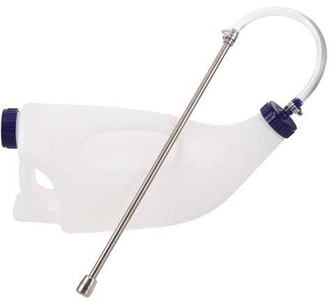 BESPORTBLE 4l Calf Feeding Bottle with Dual Handles and Stainless Steel Tube, Calf Milk Nursing Feeder and Medicine Dispenser for Livestock Feeding on Farms