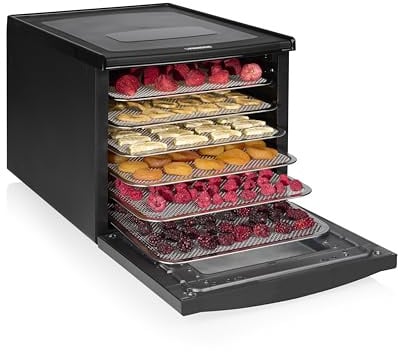 Princess Matdehydrator med 6 torkställ i rostfritt stål, justerbar temperatur, pekskärm, timer till 48 timmar, 550 W, 01.112398.01.001