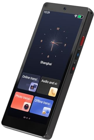 Asixxsix Traducteur Intelligent AI, 148 Langues, Appel Vocal, Vidéo, Traduction en Temps Réel, écran HD de 5 Pouces, 27 Traductions Hors Ligne, avec ChatGPT Deepseek pour Les