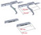 Easyricambi Kit 2 Cerniere Piu' 2 portarulli per Porta Forno Leggera Whirlpool IGNIS Smeg