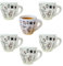 NAMAI - Set di 6 Tazzine Caffe Particolari, Porcellana, 60 ML, Adatte in Lavastoviglie e Microonde, Design Allegro, Set Tazzine Caffè (Tazzine Espresso)