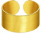 Suplight 18k Vergoldet offener Ring Damen Herren matte verstellbar Bandring Fingerring Knöchelring 10mm breit Hip Hop Modeschmuck Accessoire Geschenk für Geburtstag