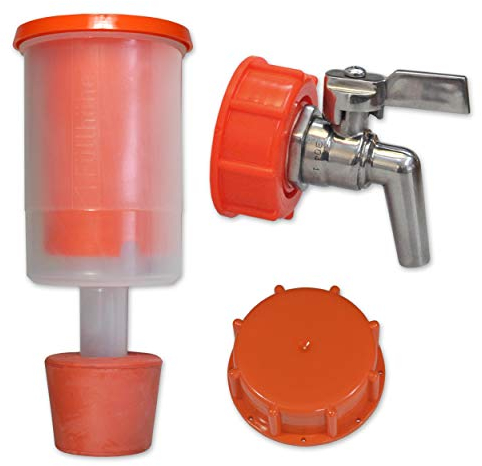 Original Speidel Zubehör: Gärspund mit Stopfen + Verschlusskappe + Edelstahl Auslaufhahn/passend für alle Speidel-Behälter/Made in Germany