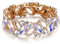 EVER FAITH Armband Hochzeit Braut Marquiseschliff Strass Kristall Elastisch Armreif für Damen Schillerndes Klar AB