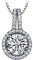 Musihy Kette mit Anhänger, Kette Damen Silber 925 Gold Damen Halskette Zirkonia Runder