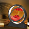 Ulikey Cadre Sable Mouvant, 3D Sablier Decoratif avec Veilleuse LED, Image de Sable Dynamique Peinture de Sable Qui Coule, Cadre Sablier Led en Verre Rond pour Adultes la Décoration (noir rouge)