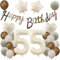 55 Geburtstag Deko Beige, Deko 55. Geburtstag Frau Mann, Beige Luftballons 55. Geburtstag Frauen, Geburtstagsdeko 55 Jahre Beige Ballon, 55. Geburtstag Dekorationen, Luftballon 55. Party Deko