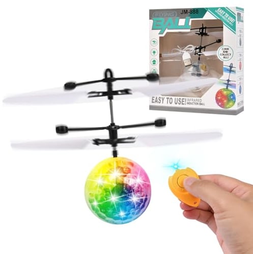 OSDUE Fliegender Ball, Flying Ball Toys, Flying Orb Ball mit RGB Licht, Fliegende Kugel Leuchtend, Fliegendes Spielzeug Flying Spinner Ball, Kinder Spiele Outdoor Indoor für Jungen Mädchen 6-12 Jahre