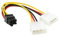 Aukson P32 6-Pin PCI-E Stecker auf 2x 4-Pin Molex Stromadapter Kabel, PCIe Stromkabel für Grafikkarte, Molex zu 6-Pin PCI Express Konvertierungskabel