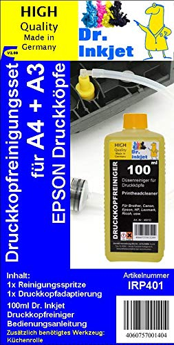Dr. Inkjet IRP401 - Sublimationsdrucker Düsenreiniger, Druckkopfreiniger Druckkopfreinigungskit für Kleinformatdrucker A4 & A3