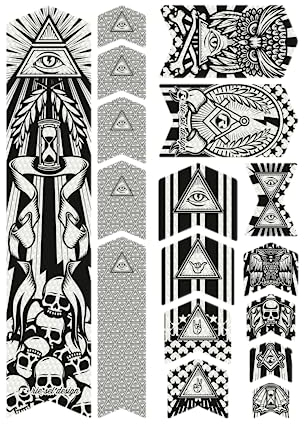 Riesel Design® Frame:Tape 3000 Fahrrad Rahmenschutz - Stylische Fahrrad Schutzfolie/Selbstklebende Fahrradschutzfolien/MTB Rahmenschutzfolie als Kratzschutz (Illuminati)