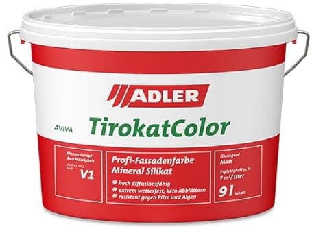 Aviva Tirokat-Color, mineralische Fassadenfarbe, Silikatfassadenfarbe Weiß / 9l