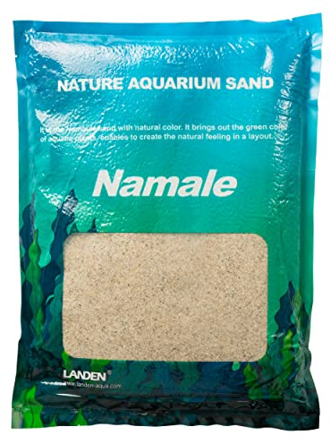 Landen Aquarium Sand, Super Natural for Aquarium Landscaping, Cosmetic Sand, Fine Grain Natural Color Sand for Freshwater, Saltwater or Blackwater Biotope Tank (2Lx1pk(7lbs))
