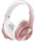 DOQAUS Bluetooth Kopfhörer Over Ear, [Bis zu 90 Std] Kabellose Kopfhörer mit 3 EQ-Modi, HiFi Stereo Faltbare Headset mit Mikrofon, weiche Ohrpolster für iPhone/ipad/Android/Laptops (Roségold)