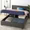 Zinus Maddon 160x190 cm - Letto con Struttura Imbottita a 31 cm di Altezza e Ottomano Sollevamento a Gas Grigio Scuro