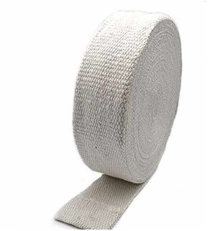 Jonoisax Cinta ignífuga de Fibra cerámica - 1 m Anti-Alta Temperatura 2400 F Material ignífugo Cinta de Banda de cinturón, Cinta Aislamiento de tubería,1000 * 150 * 3mm