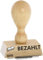 Office-Stempel/Lagertext – BEZAHLT- von Kaufhaus2010 Buchenholzstempel – Lagertextstempel zur Kennzeichnung von Rechnungen und anderen Dokumenten 4 cm lang