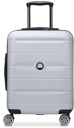 DELSEY PARIS - COMETE Plus - Valise Cabine Rigide 55 cm x 40 cm x 20 cm - 35 L - S - Gris Argent