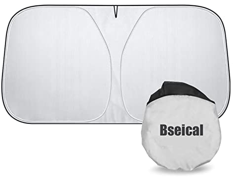 Parasol Coche Delantero 136x65cm,Protección Solar UV para Automóvil Y Protección contra El Calor Solar,Cubierta Universal para Parabrisas De Automóvil, Accesorios para Automóvil En Verano,Plegable