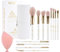 BEILI 12PCS Professional Makeup Brushes Set, Vegan Makeup Brush Set with Brush Storage & Blender Sponge for Powder Blush Contour Foundation Concealer Eyeshadow Brushes