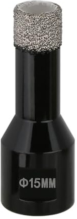 Vearter Foret diamanté à sec de 15 mm, raccord fileté M14, scie cloche brasée sous vide pour maçonnerie, couronne de forage diamantée pour carrelage, marbre, granit, porcelaine, béton et pierre de