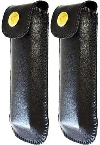 Vepoty Mundharmonika-Etui 2 Stück Pu-Leder einzelne Mundharmonika-Aufbewahrungstasche tragbar 10 Löcher Mundharmonika-Tragetasche Kleiner Mundharmonika-Halter