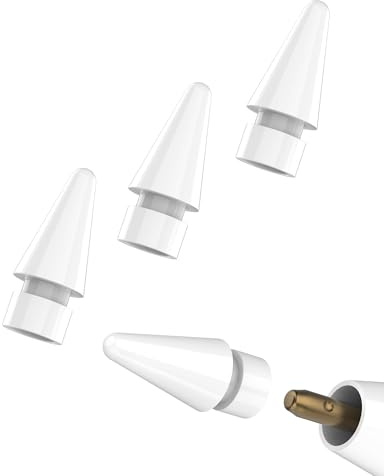 für Apple 1.Generation Pencil Ersatzspitzen Tips(4 Stück) für 2nd Generation Pen Spitze Zubehör 1st Generation Ipencil Ersatz Stiftspitzen für iPhone MFI Certified Pencial Nibs Accessories für iPad
