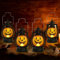 SPERMUOY Halloween kürbis laterne,4 Stück Halloween deko innen Kürbis Laterne Kürbis,Halloween deko innen Halloween Kürbis Laterne für Innen Außen Gärten Party Halloween Deko