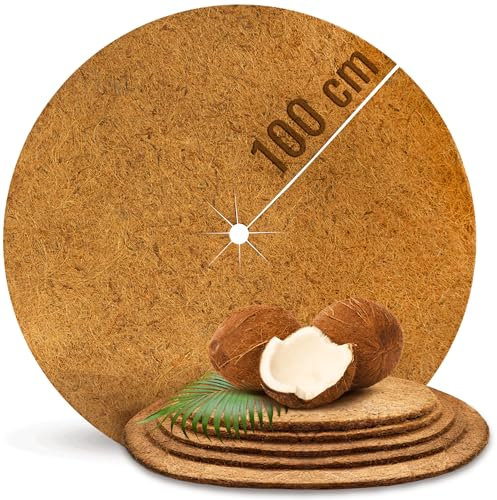 ProFlora® Kokos Mulchscheibe Winterschutz - Biologisch abbaubare Kokosscheibe als Winterschutzmatte für Pflanzen (100 cm, 1 Stück)