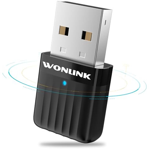 WONLINK Adaptador WiFi USB para PC, Mini Antena WiFi USB, Tarjeta WiFi USB Doble Banda 5GHz & 2.4GHz USB WiFi para PC, 650Mbps Receptor WiFi USB, Dongle WiFi para Windows XP/7/8/8.1/10/11