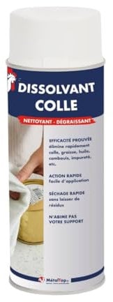 Metaltop - Dissolvant Colle - IIncolore - RAL Incolore - Bombe 400mL