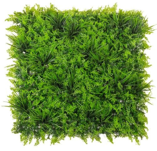 LOLAhome Jardín Vertical Artificial Estilo Cantábrico | 1 m2: 1 Panel de 100x100 cm | 5 años protección UV | Realista y Elegante, Fácil instalación | para Interior y Exterior | Jardín Vertical