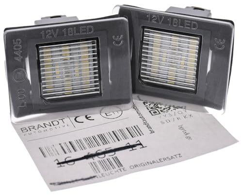 BRANDT Kennzeichenleuchten LED kompatibel mit Mercedes Benz A-Klasse W176 W177 B-Klasse W247 C-Klasse C205 S205 W205 S206 W206 CLA X117 VITO V-Klasse W447 Kennzeichenbeleuchtung