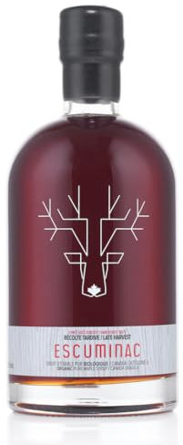 Sirop d'érable Escuminac Récolte Tardive 500ml – 100% Pur Canadien, Grade A Foncé, Biologique, Non Mélangé, Goût Riche & Robuste – Forêt Unique, Sans Gluten, Végan – Idéal pour Recettes & Desserts