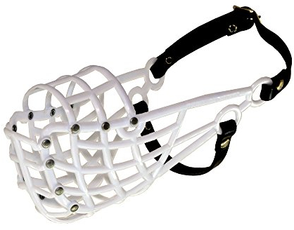 Don Pare Maulkorb Modell 103 Trainings- Und Transportmaulkorb Für Mittelgroße Hunde Mit Schmalem Kopf Whippet In Weiß Auch Rennmaulkorb und Coursingmaulkorb