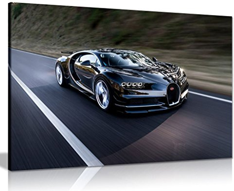 Bugatti Chiron Hypercar Canvas Wall Art Picture Print (30X20)