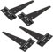 2X Pairs of Black 14/350mm Heavy Duty Tee Hinges - Long Gate/Shed/Door T Hinges