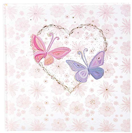 goldbuch 08 165 - Hochzeitsalbum Together, Fotoalbum mit 60 weißen Seiten und Pergamin Trennblätter, Erinnerungsalbum mit Blüten Kunstdruck, Album mit goldprägung und spürbaren Relief, 30 x 31 cm