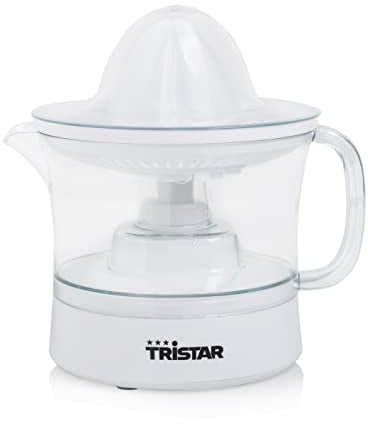 Tristar CP-3005 - Spremiagrumi da 0,5 litri, 2 dimensioni coni per ogni frutto di agrumi, potenza 25 Watt, colore: Bianco