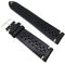 Sandtuhr Fluco Hunter Racing Rally 18 mm schwarz Leder Herren Uhrenarmband Made in Germany