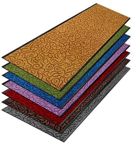 Floordirekt Design-Sauberlaufmatte Brasil | Schmutzfangmatte in vielen Farben und Größen | Türvorleger | Strapazierfähig & pflegeleicht (90 x 150 cm, Blau)