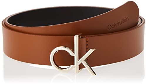 Calvin Klein Re-Lock Logo Belt 30MM W80 Cognac