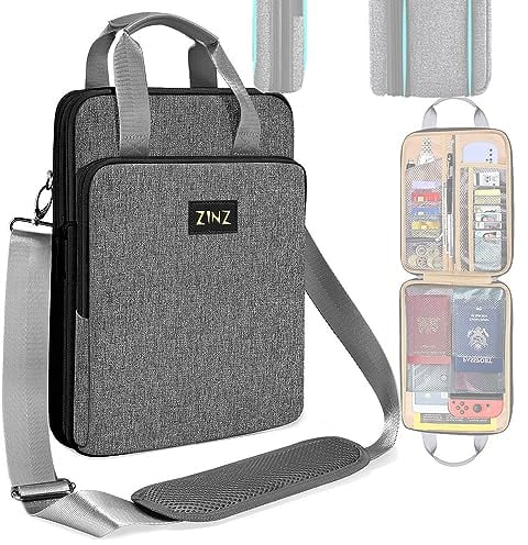 ZINZ Slim & Expandable Case 12.9 13 inch Travel Laptop Shoulder Bag for MacBook Air 13 M3/M2/M1, MacBook Pro 13 M2/M1, iPad Pro 12.9/13/11, iPad Air 13,L02G06