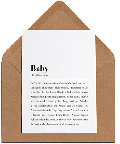 Baby Karte mit Umschlag – Baby Definition