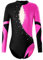 iEFiEL Body da Ginnastica Artistica Bambina Ragazza Leotards Bodysuit Manica Lunghe Body Danza Classica Body da Balletto Abito da Ballo Competizione Dancewear Black&Rose 13-14 Anni