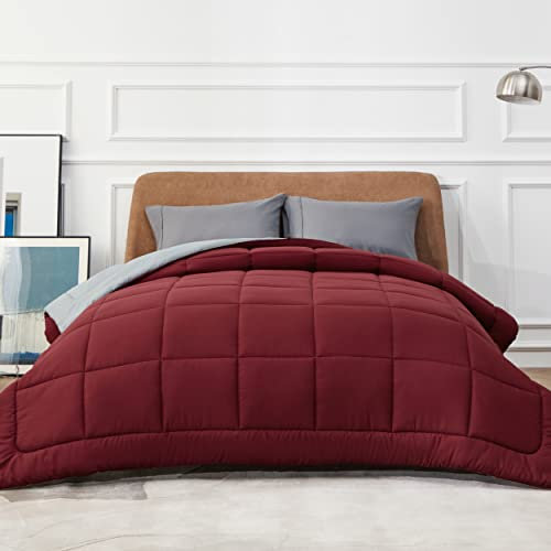 BEDSURE Bettdecke 200x200cm - Ganzjahresdecke Wende-Steppdecke - Oeko-TEX Zertifiziert 300 GSM Bettdecke 200x200 4 Jahreszeiten Blau, Weiche Warm Schlafdecke für Allergiker