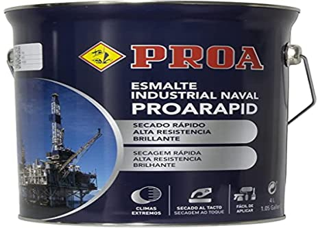 ESMALTE NAVAL E INDUSTRIAL PROARAPID. Blanco. 750 ML. BRILLANTE. Esmalte de secado rápido y gran dureza. PROA