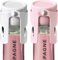 HYZ Champagne Stoppers - Stainless Steel Sparkling Wine Bottle Stopper with Pure Silicone Air Tight Seal - Professional Wine Saver for Champagne，Prosecco and Cava (1*White 1*Pink)