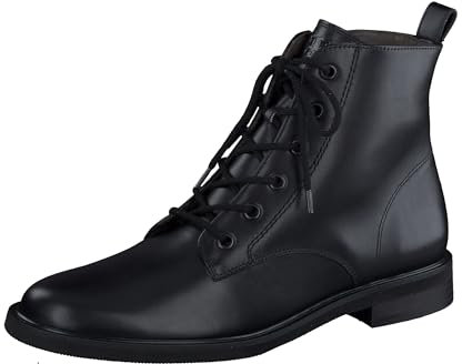 Paul Green Damen Schnürstiefelette, Frauen Schnürstiefeletten,schnürboots,reißverschluss,Boots,Stiefel,Bootee,Booties,Schwarz (Black),39 EU / 6 UK